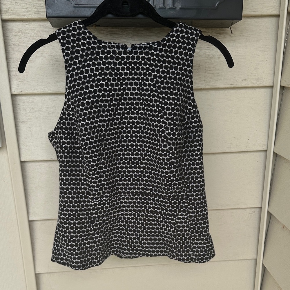 Banana Republic Black and White Geometric Tank Top